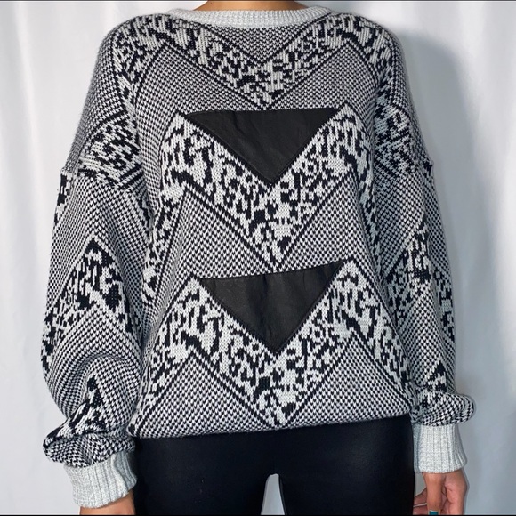 Vintage Other - Men’s Vintage Barnaby Sweater w/ Leather Patches